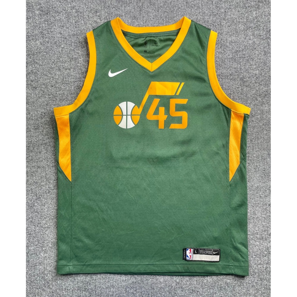 Nike Utah Jazz Jersey Youth Large Green Donovan Mitchell 45 Swingman NBA
